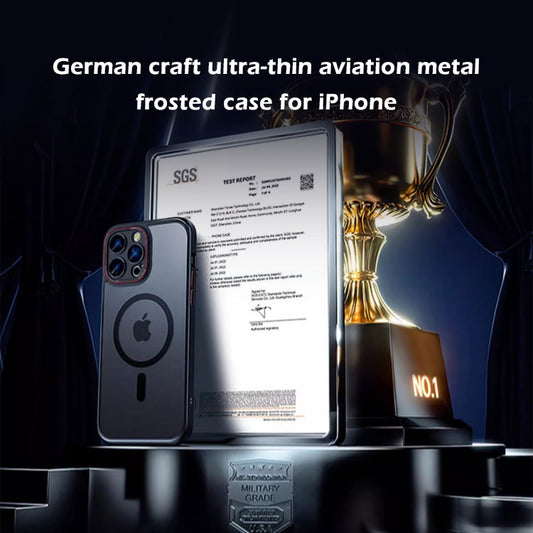 German craft ultra-thin aviation metal frosted case for iPhone